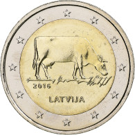 Lettonie, 2 Euro, Industrie Laitière, 2016, Stuttgart, FDC, Bimétallique - Letonia