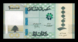 Líbano Lebanon 100000 Livres 2023 Pick 105 New Sc Unc - Liban