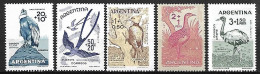 Argentina - MNH ** 1960 - Complete Set 5/5  : Birds (child Welfare) - Pingueinos