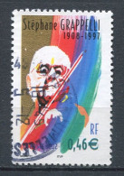 26020 FRANCE N°3504a°(Yvert) 0.46€ S. Grappelli : Double Frappe Valeur Faciale + Normal (non Inclus) 2002  B/TB - Usati