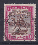 Sdn: 1901   Official - Arab Postman 'S G' Punctured OVPT  SG O02   1m   Brown & Pink   Used - Soedan (...-1951)