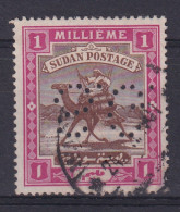 Sdn: 1901   Official - Arab Postman 'S G' Punctured OVPT  SG O02   1m   Brown & Pink [OVPT Inverted & Reversed]  Used - Soedan (...-1951)