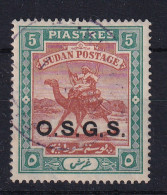 Sdn: 1903/12   Official - Arab Postman 'O.S.G.S.' OVPT  SG O10   5P   Used - Soudan (...-1951)