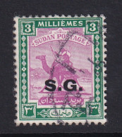 Sdn: 1948   Official - Arab Postman  'S.G.'  OVPT   SG O45    3m    Used - Soedan (...-1951)