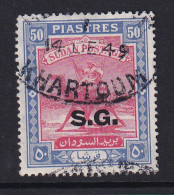 Sdn: 1948   Official - Arab Postman  'S.G.'  OVPT   SG O58    50P    Used - Soedan (...-1951)