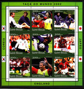 Football - Soccer World Cup 2002 - GUINEA BISSAU - Sheet Perf. MNH Team England - 2002 – Corea Del Sur / Japón