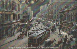 488726Los Angeles, Spring St. Looking South From Franklin St.at Night. 1907.  - Los Angeles