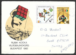 HONGRIE. N°2822 De 1982 Sur Enveloppe Illustrée Ayant Circulé. Rubik Cube. - Sin Clasificación