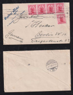 New Zealand 1908 Cover 5x 1d AUKLAND X BERLIN Germany Central Hotel Advertising - Cartas & Documentos