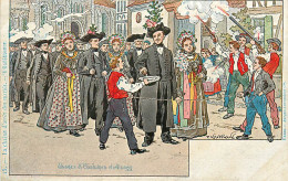 Illustration De KAUFFMANN Paul , Usages Et Costumes D'Alsace , Chaine D'arret Des Maries , * 399 75 - Kauffmann, Paul