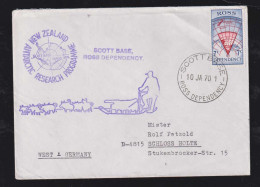 ROSS Antarctic Territory 1970 Cover SCOTT BASE X SCHLOSS HOLTE Germany New Zealand Programme - Covers & Documents
