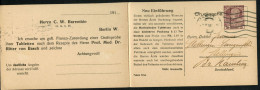 PRIVAT-DOPPEL-POSTKARTE PP28 Marienbader Tabletten Wien - Hamburg-Stellingen 1912 - Farmacia