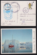 BAT British Antarctic Territory 1999 Postcard PORT LOCKROY X BORNHEIM Germany - Covers & Documents