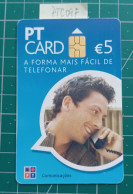 PORTUGAL USED PHONECARD PTC09F - MAN ON PHONE - Portugal