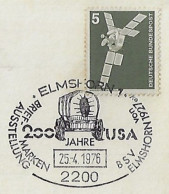 Germany 1976 Card With Commemorative Cancel 200 Years Of The United States Of America Independence USA Wagon - Diligencias