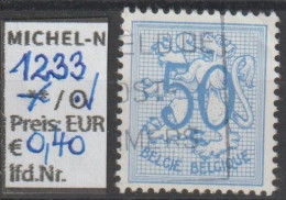 1960 - BELGIEN - FM/DM "Heraldischer Löwe + Zahl 50" 50 C Grauultramarin  - O Gestempelt - S.Scan (1233o Be) - 1951-1975 Leone Araldico