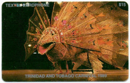 Trinidad & Tobago - Trinidad Carnival - Dragon (Control Number Below "Textel". With Small "I" Below The Magnetic Band) - Trinidad & Tobago