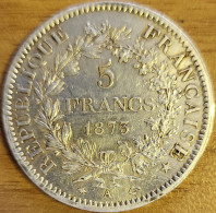 FRANCE 5 Fr Hercules 1873 AG.900 A Paris KM#820.1 SUP - 5 Francs