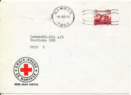 Norway Cover Namsos 10-9-1980 Sent To Oslo With RED CROSS CACHET Single Franked - Briefe U. Dokumente