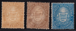 Guatemala, 1871  Y&T. 1, 2, 3, - Guatemala