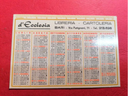 1965 L'ecclesia  Bari Cartoleria Libreria Calendario Tascabile - Kleinformat : 1961-70
