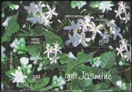 INDIA 2008 JASMINE SCENTED MINIATURE SHEET MS MNH UNUSUAL - Unused Stamps