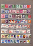 USA 89 Old Used (o) Different Coil Stamps Lot #1534 - Ruedecillas