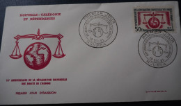 NOUVELLE CALEDONIE - FDC 1963 -DECLARATION DES DROITS DE L'HOMME - Lettres & Documents