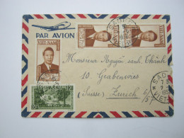 VIETNAM , 1952 , Brief  In Die Schweiz - Viêt-Nam