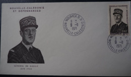 NOUVELLE CALEDONIE - FDC 1971 - N° 378 GENERAL DE GAULLE - Briefe U. Dokumente