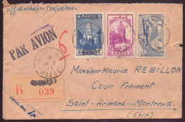 Maroc, Enveloppe Recommandée Du 14 Août 1945 De Rabat Pour Saint-Amand - Other & Unclassified