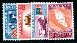 423 BCx Malaya 1957 Scott.80/83 Mnh** ( All Offers 20% Off! ) - Malaya (British Military Administration)