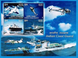 INDIA 2008 INDIAN COAST GUARD MINIATURE SHEET MS MNH - Unused Stamps