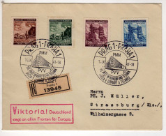 Bohême Et Moldavie : Lettre Recommandée : Cachet - Prag ( 1941 ) - Storia Postale