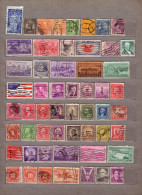 USA 55 Old Used (o) Different Stamps Lot #1537 - Collections