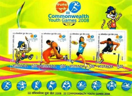 INDIA 2008 3RD COMMONWEALTH YOUTH GAMES PUNE MINIATURE SHEET MS MNH - Unused Stamps