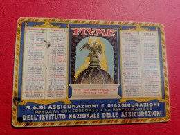 1933 Fiume Rijeka Assicurazione Calendario Tascabile  Pubblicitario Profumo - Petit Format : 1921-40