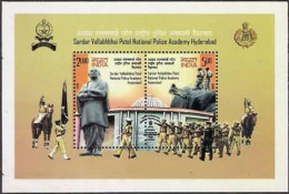INDIA 2008 SARDAR VALLABHBHAI PATEL NATIONAL POLICE ACADEMY HYDERABAD MINIATURE SHEET MS MNH - Unused Stamps