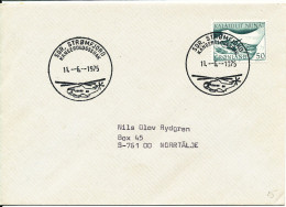 Greenland Cover Sdr. Strömfjord 11-6-1975 Single Franked Helicopter In The Postmark Very Nice Cover - Lettres & Documents