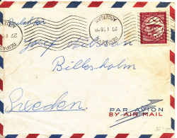 Greece Air Mail Cover Sent To Sweden 27-1-1956 Single Franked - Storia Postale