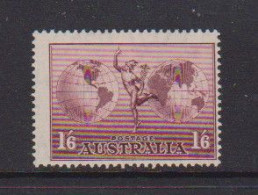 AUSTRALIA    1934    Hermes    1/6 Dull  Purple    Ord  Paper    MH - Ungebraucht