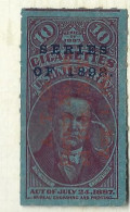 Timbres Fiscaux  - Etats Unis  - Cigarettes -   Cigare -  De Witt Clinton   - Series  Of 1898 - Revenues