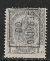 Seraing 1908  Nr.  1155Bzz Hoeekje Linksboven - Rolstempels 1900-09