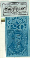 Timbres Fiscaux  - Etats Unis  - Cigarettes -   Cigare -  De Witt Clinton   - Serie 105 - Fiscale Zegels