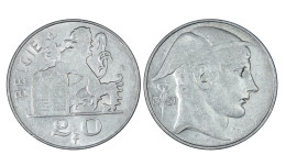 BELGIO 20 FRANCS 1951 BELGIE IN ARGENTO KM# 141 - 20 Francs