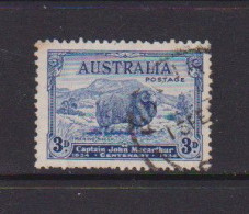 AUSTRALIA    1934    Death  Centenary  Of  Macarthur    3d  Blue    USED - Gebraucht