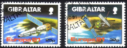 Cept 1991 Gibraltar 622-23 (o) Oblitéré Espace - 1991