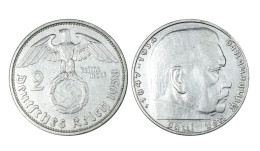 GERMANIA 2 REICHSMARK 1938 J IN ARGENTO KM# 93 - 2 Reichsmark