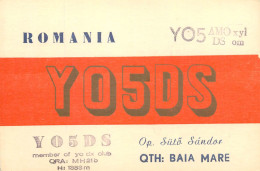 Romania Radio Amateur QSL Card Y05AMO Y05DS Baia Mare Op. Suto Magda - Radio Amateur