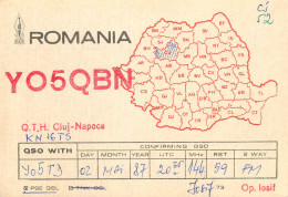 Romania Radio Amateur QSL Card Y05QBN Cluj Napoca Y05TD - Radio Amateur